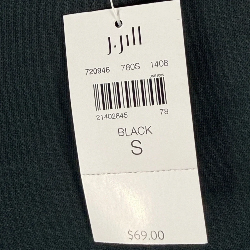 J. Jill Pure Jill Black Pima Cotton Modal Pencil‎ Skirt Small New 720946